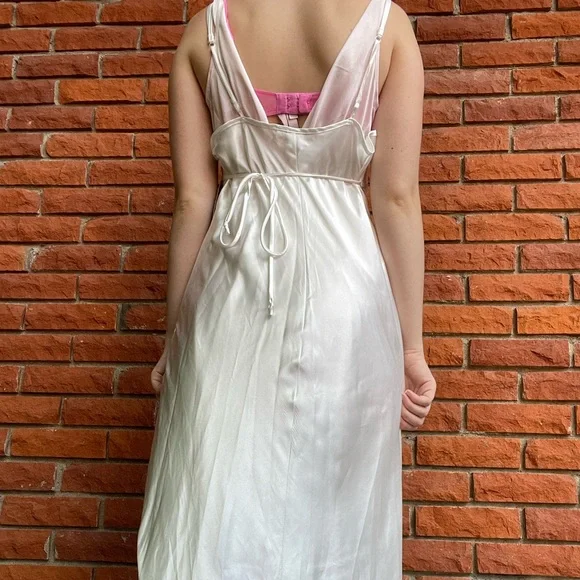 SOLD Vintage satin lace slip dress - Picture 6 of 15